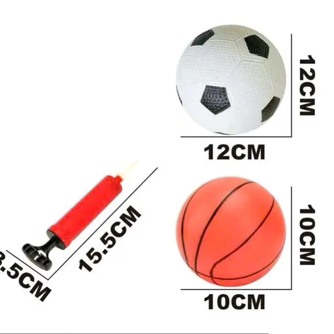 Bộ đồ chơi bóng rổ và khung thành 88 cm kèm 2 bóng +bơm 010-35 3