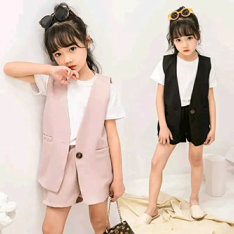 Setelan Anak Perempuan Yoona 3 in 1 Korea Style - Top, Pant, Blazer Baju Fashion Pakaian Kids 2
