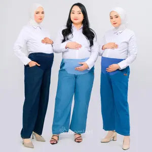 MOMIASI -  Celana Hamil Kulot Jeans Denim Non Strech by Momiasi