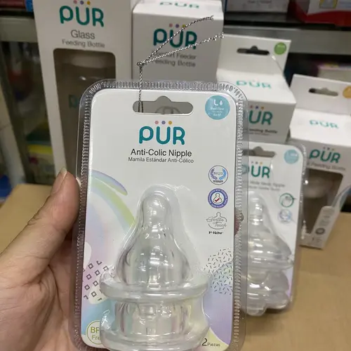 Bình sữa Pur cổ nhỏ SML, núm Ti, cho bé sơ sinh trở lên