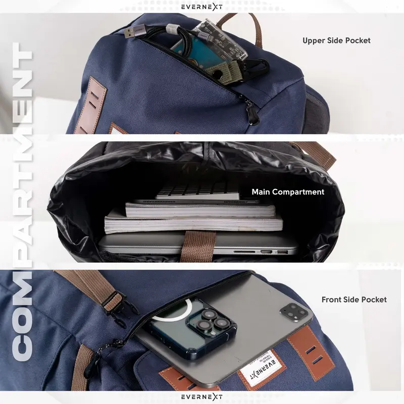 EVERNEXT Tas Ransel Pria Backpack Outdoor Arlo Tas Punggung Laptop Pria Tas Sekolah Kuliah Distro Terbaru 4