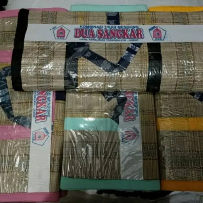 Dua Sangkar Tikar Lipat Mendong JUMBO 2m /Tikar Kombinasi/Tikar Piknik