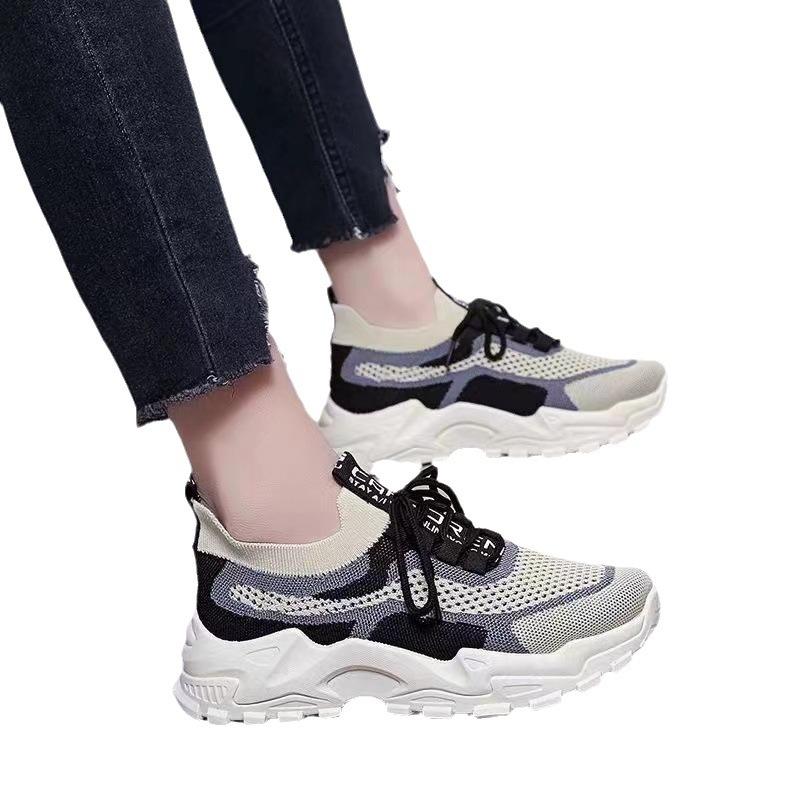 Giày Mới Mùa Hè Cho Nữ, Dad Shoes Nữ, Giày Thể Thao Nữ Hợp Xu hướng Chất Liệu Flyknit, Thoáng Khí, Thích Hợp Cho Thể Thao, Bán Chạy Trên TikTok 4