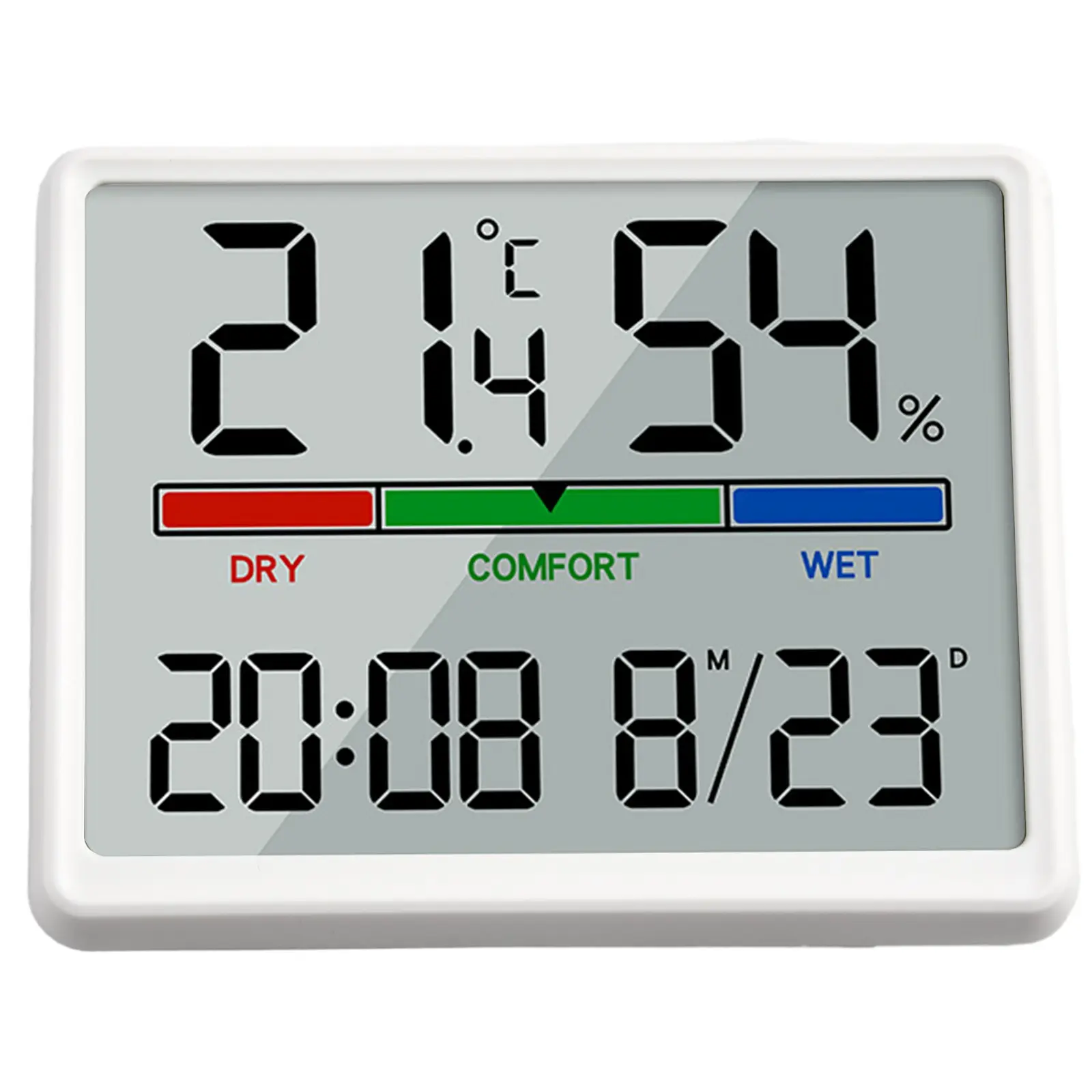 Jam Elektronik, Paparan LCD, Pelbagai fungsi, Paparan Suhu, Boleh Digantung di Dinding