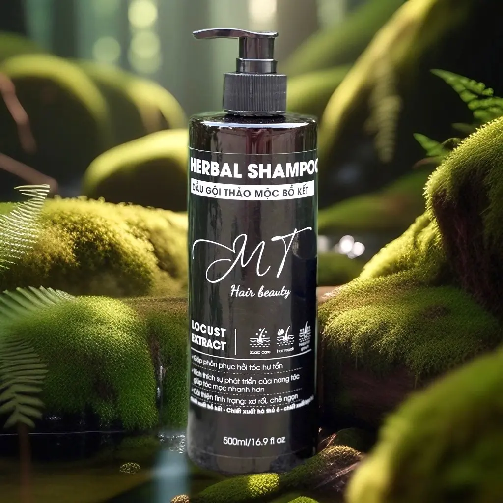 Dầu Gội Thảo Mộc Bồ Kết - Hỗ Trợ Giảm Rụng Tóc , Hỗ Trợ Mọc Tóc( MyTranBeauty)500ml Chăm Sóc Tóc