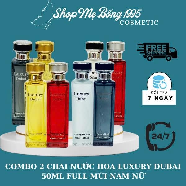 Combo giá rẻ - Hàng chính hãng Combo 2 chai nước hoa Luxury Dubai 50ml - Lưu hương lâu 4 - 8h perfume women cosmetic Mỹ Phẩm