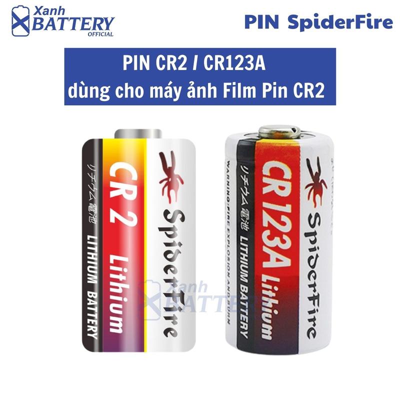 Pin CR2 CR123A CR-2W C1B SpiderFire 3V 800mAh 1200mAh dùng cho máy ảnh film - 1 viên