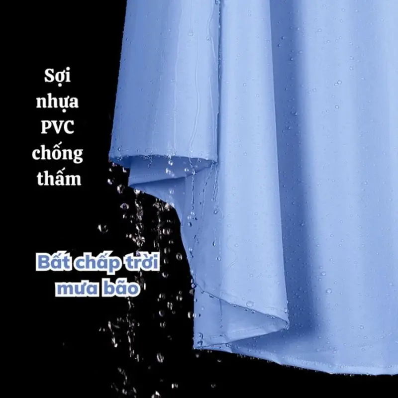 Áo mưa mẹ và bé có bọc gương AM04, nửa trước trong suốt  che phủ toàn thân, kèm kính chắn mưa cỡ 5XL 4