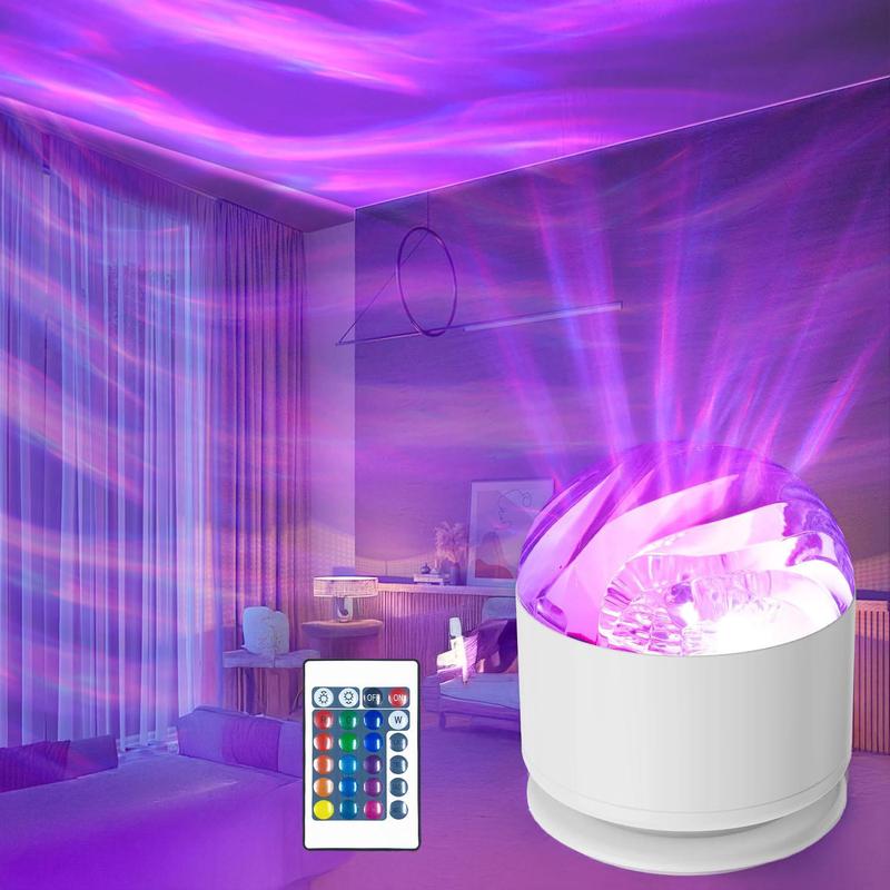 Product Introduction of Ocean Wave Projector Light, USB Powered & Remote Control Lamp, Ceiling Cube Lamp for Bedroom, Party, Game Room & Relaxation 0