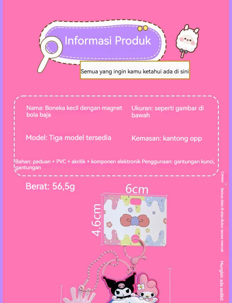 Mainan edukatif anak / papan gambar bola baja magnetik / gantungan kunci kartun / alat penghilang stres