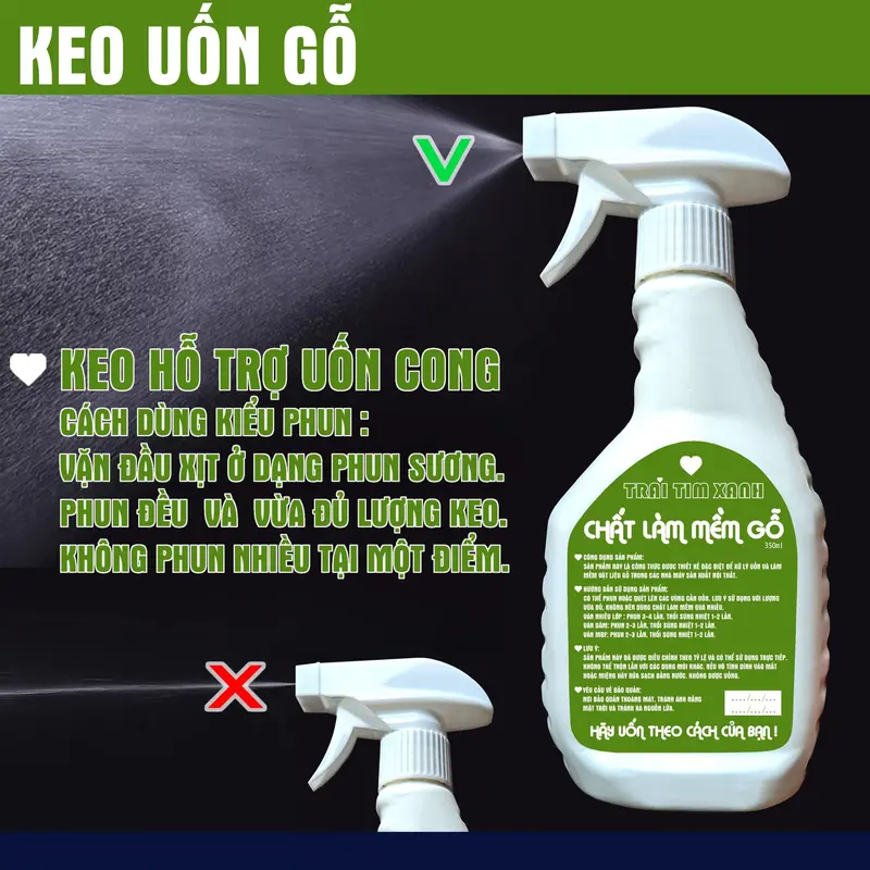 Keo hỗ trợ uốn cong, chất làm mềm gỗ 330ml tiện dụng 6