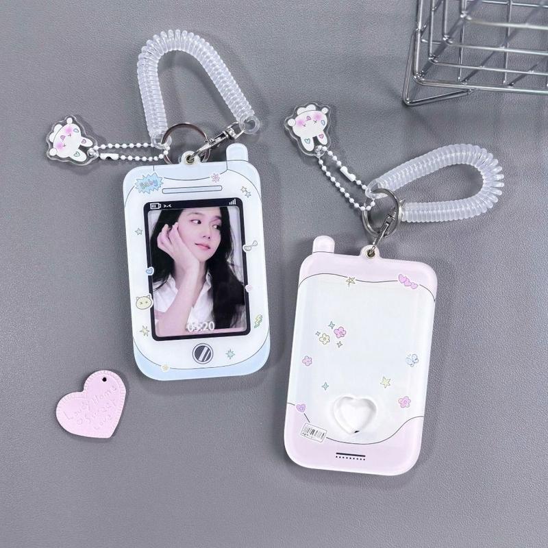 Product Introduction of Portable Acrylic Kpop Photocard Holder Keychain ID Bus Cards Protective Case Idol Photo Card Sleeves Kpop Packaging Supplies Phone Frame Student ID Badge Holder 11