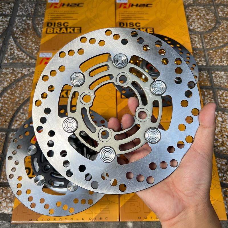 ĐĨA THẮNG H2C V4, SIZE 220MM, 4 LỖ ỐC, KHOEN INOX (HÃY ĐỌC KĨ MÔ TẢ SẢN PHẨM VÀ XEM KĨ HÌNH. HÃY LIÊN HỆ SHOP NẾU KHÔNG GẮN ĐƯỢC)