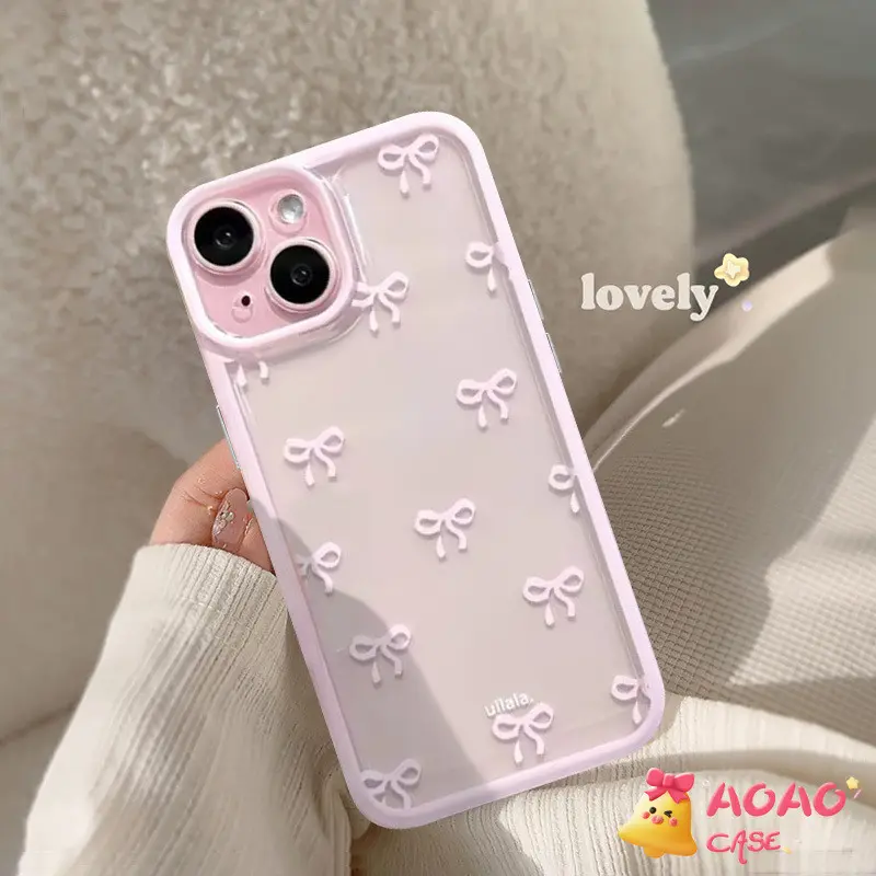 Case HP Untuk Samsung A06 A15 A13 A55 A05 A35 A03 A05s A14 A12 A03s A24 A04s A30s A23 A54 A53 A32 A25 A50 A51 A52 A52s A10s A04E A50s A20 A34 A31 A02s A11 A20s Romance Cartoon Macaron Bow Knot Transparan Soft TPU Back Cover 1