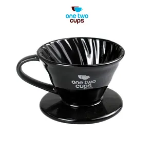 One Two Cups Filter Penyaring Kopi V60 Glass Coffee Filter ZM639 - Black