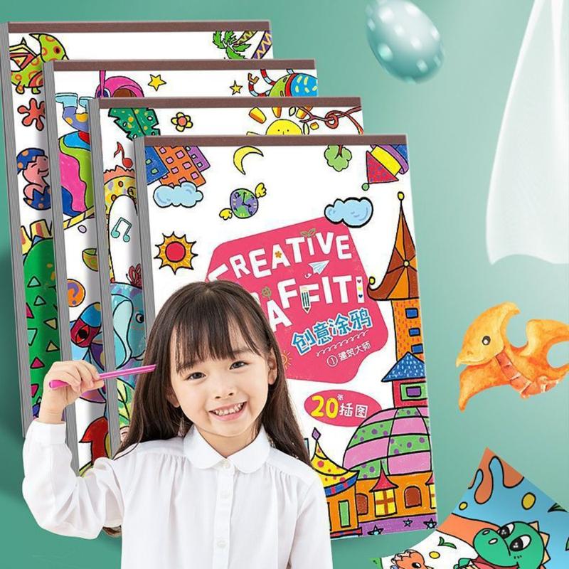 High Quality Paper Painting Book 30 Sheets Creative Graffiti Picture Book Painting Toy Students 0