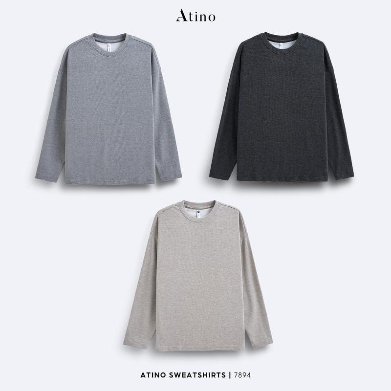 Combo 2 Áo Nỉ Giữ Nhiệt Nam Cổ Tròn 3 Màu ATINO L.3.7894 VN Menswear Dài Tay Tre Bi