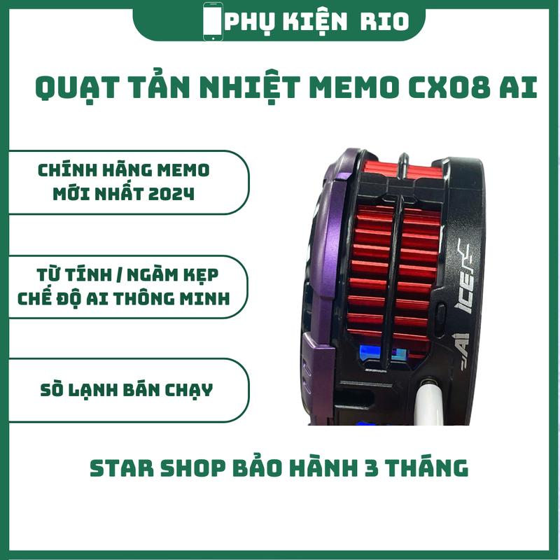 Quạt Tản Nhiệt Điện Thoại Sò Lạnh CX 08 AI- LED Gaming, Làm Lạnh Cực Nhanh (BH Lỗi 1 Đổi 1) sò lạnh