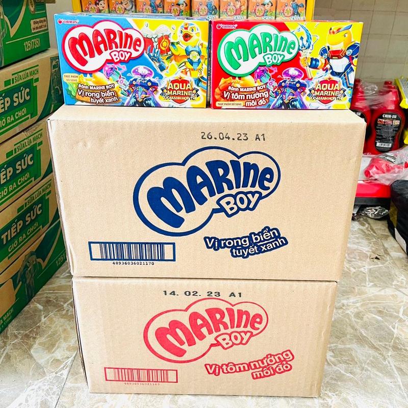 Thùng Bánh Marine Boy (Bim Bim Cá) Đủ Vị Thùng 20 Hộp x 35g để