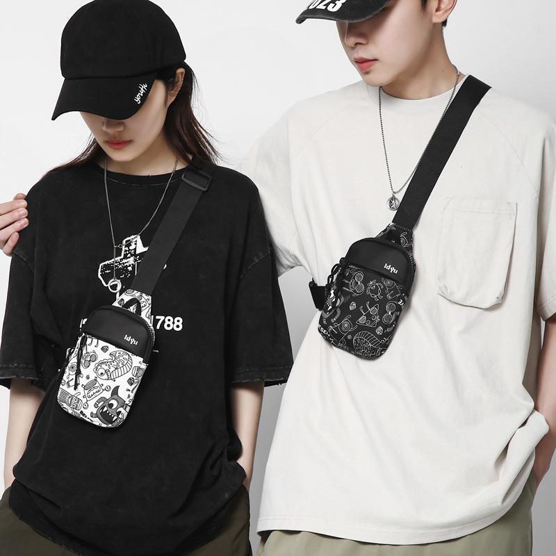 Túi Đeo Ngực Nam Mini Bằng Nylon Thời Trang Hàn Quốc, Túi Đeo Hông Túi Đeo Thắt Lưng, 2 Màu Có Sẵn Bag