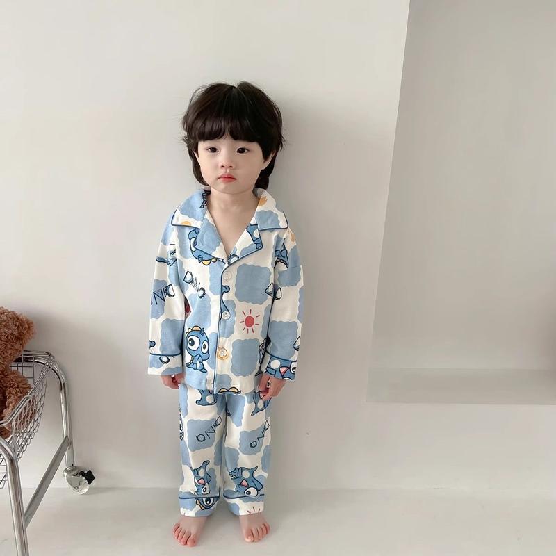 Product Introduction of Set Piyama Kanak-kanak, Lelaki dan Remaja, Kardigan, Seluar Lengan Panjang, Rekaan Kartun, Sesuai untuk Musim Bunga dan Musim Luruh, Pakaian Rumah, Pakaian Musim Sejuk, 2024 Ketibaan Baru 8