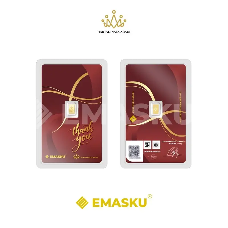 EMASKU Hartadinata Moment Thank You 0.25 Gram - Shop | Tokopedia