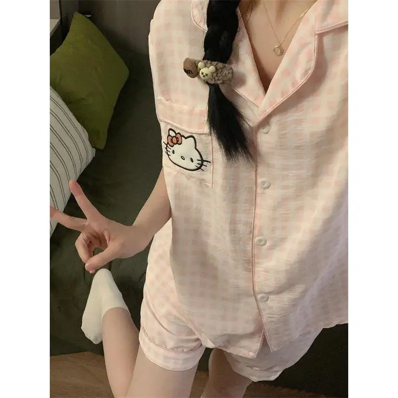Bộ Đồ Ngủ Dễ Thương Ngọt Ngào Dành Cho Nữ, Hàng Mới Về Mùa Hè, Quần Đùi ngắn Tay, Thích Hợp Cho Học Sinh, Bộ Đồ Mặc Nhà Có Thể Đeo Được, Năm 2025