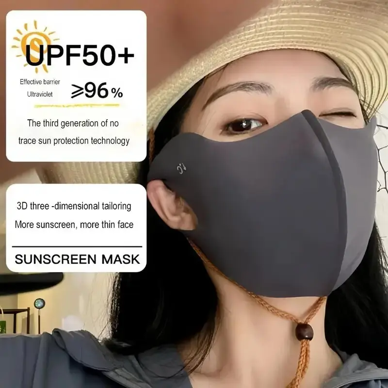 Sunscreen Cream Shade Thin Breathable UV Protection 3D Sun Protection Face Dust Eye Slimming Angle Outdoor