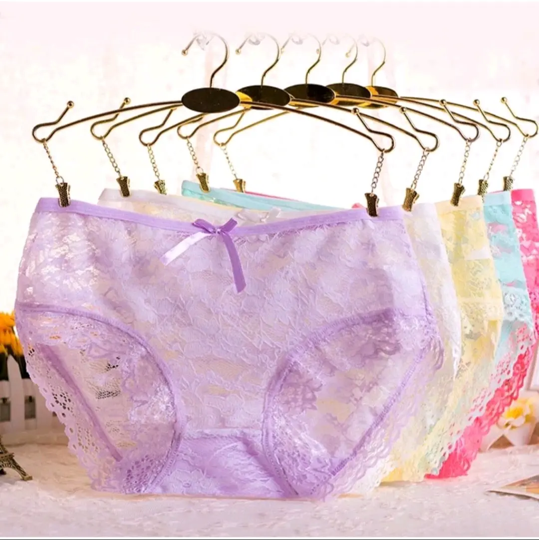 [Paket 2/3/4 pcs] CELANA DALAM BROKAT BUNGA CD brukat Women Bunga Panties Wanita Celana Pakaian sexy