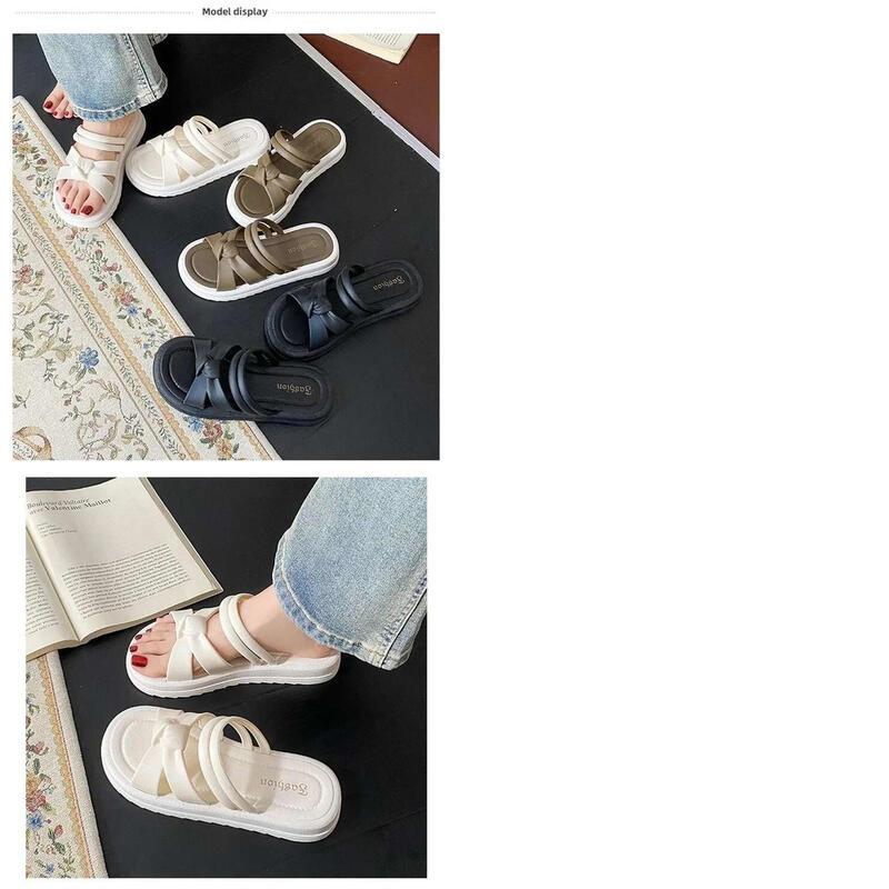 Product Introduction of New Fashionable Versatile Women's Slippers Summer Outer Wear Thick Bottom Anti-Slip PVC Slip-On Sandals From China mary  janes  shoes mules 11