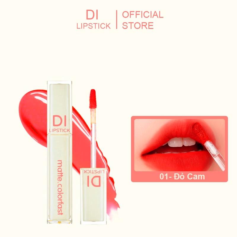 [01 Đỏ Cam] Son DI Cosmetic siêu lì bền màu chính hãng 0