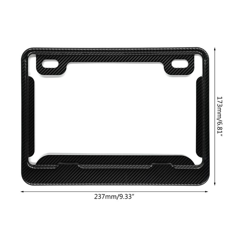 Product Introduction of Carbon Fiber Texture Texture License Plate Frame Tag Cover for Motorcycle Motorb 0