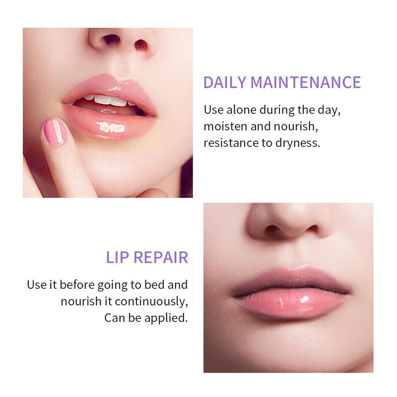 Cherry Blossom & Honey Extract Lip Mask, Day & Night Use Moisturizer Set, Moisturizing Skincare Balm 5