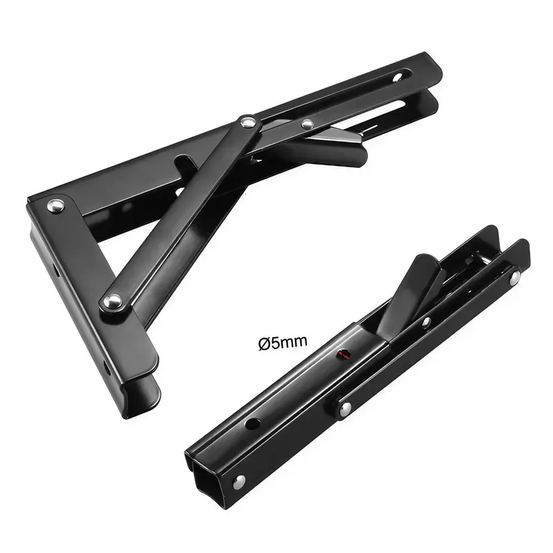 L-shaped Foldable Shelf Bracket, 1 Pair DIY Folding Bracket Accessory, Furniture Hardware Accessories for Home Office 4