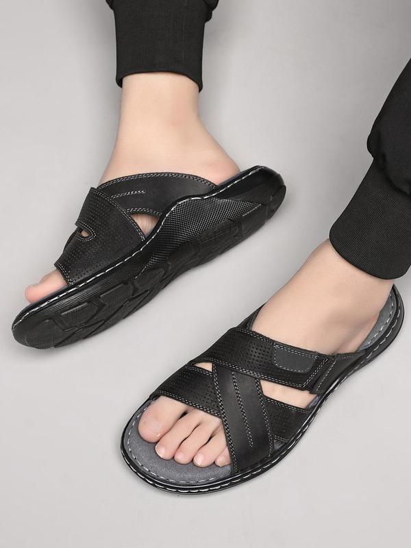 Men's Casual Solid Color Slides, Fashionable Comfortable Soft Sole Slides for Beach, Outdoor, Daily Wear, Breathable Comfortable Shoes for Men, Boy 3