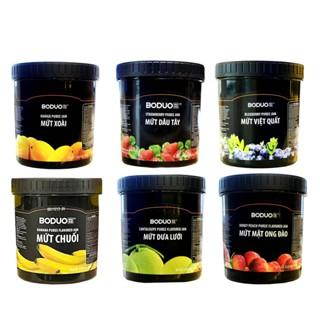 Mứt trái cây Boduo 1kg3 (nhiều mùi) dâu, dưa lưới, đào, chuối, việt quất