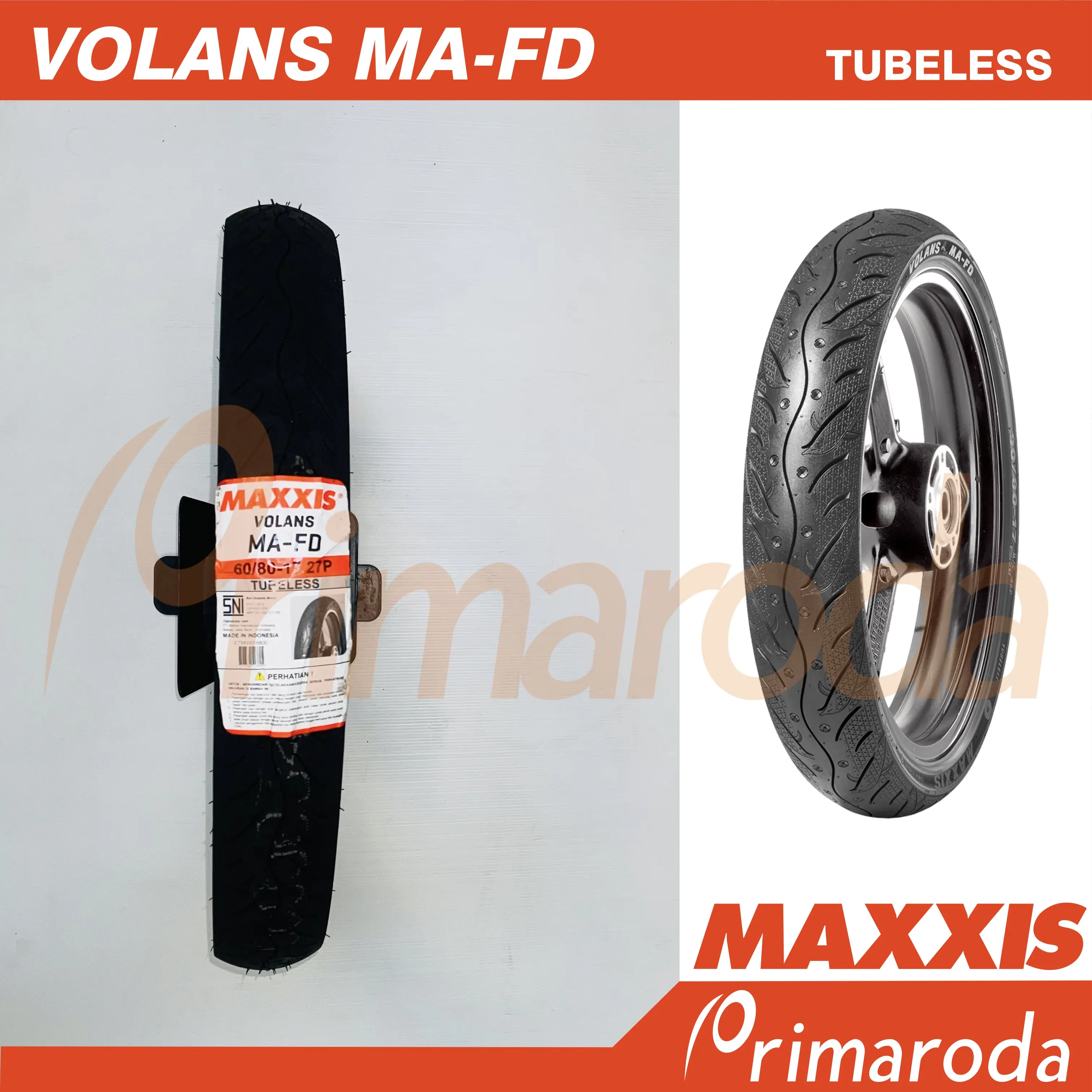 Ban motor MAXXIS Volans MA-FD 60/80 Ring 17 60/80-17 Tubeless