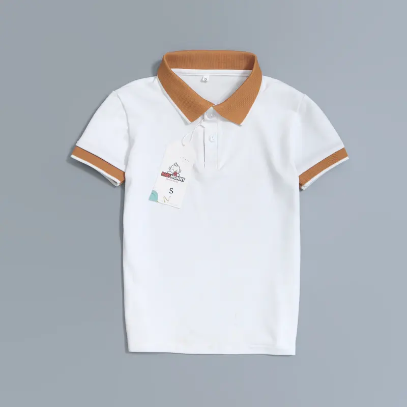 áo thun polo cho bé trai bé gái phối cổ vải cotton mắt chim hàng kỹ bán shop từ 13-38kg siêu xinh  Có Cổ 5