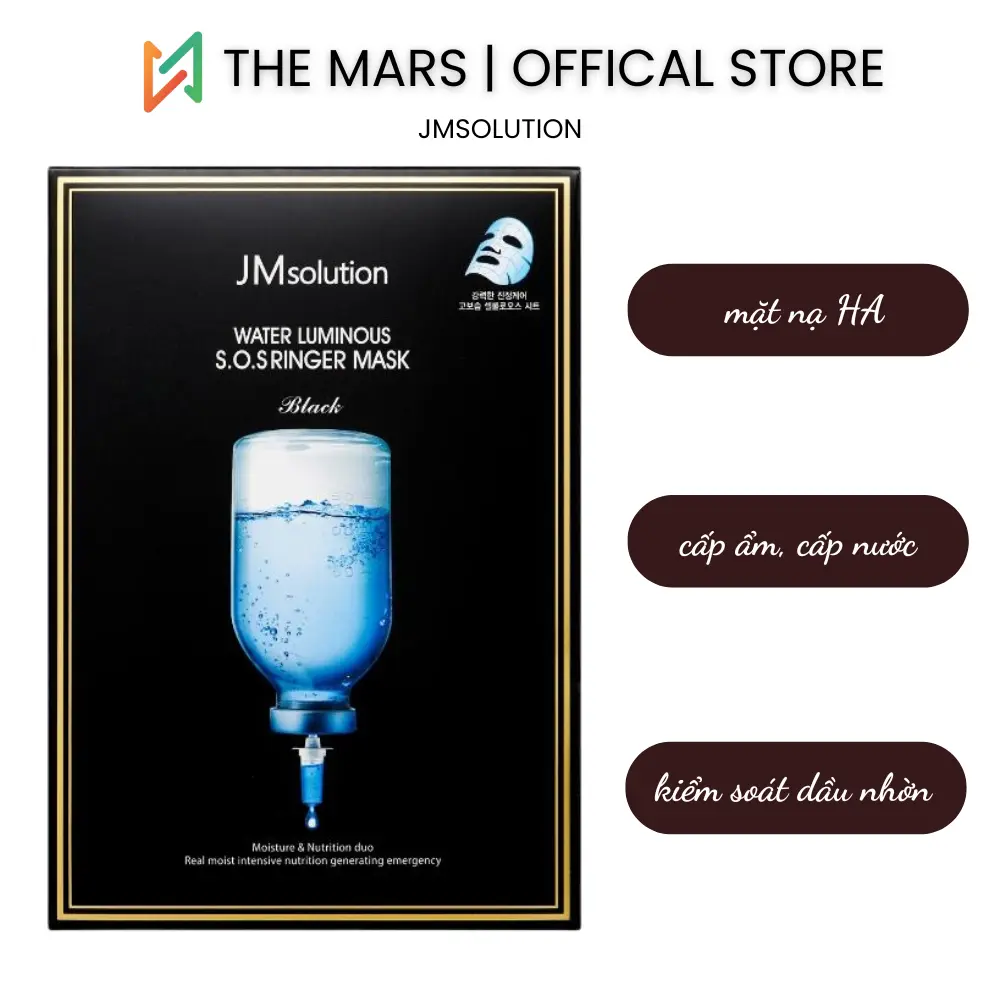 [JM] Hộp 10 Mặt Nạ Dưỡng Ẩm Nhanh Làm Dịu Da Hàn Quốc JMSolution Water Luminous S.O.S Mask 27 ml Korea Skincare Cosmetics Làm Đẹp Da duong Women Nữ Collagen