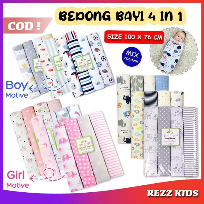 Bedong Bayi 4in1 Just To You ,Baby Of Mine, Baby Colaco, Flower Carts RZ51