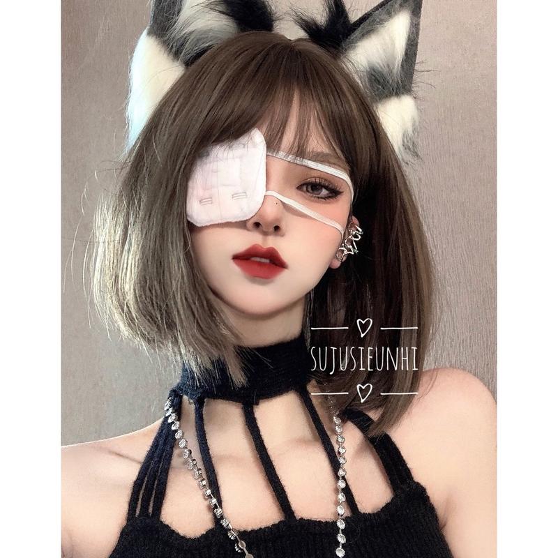 Băng bông che mắt màu trắng phong cách manga Nhật Bản cá tính/ bịt mắt anime, cosplay 5