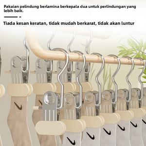 Klip Seluar, Alat Pelbagai Fungsi, Kegunaan Rumah, Tiada Jejak, Penyimpanan Khas, Penyangkut Seluar, Cangkuk, Rak Seluar Tunggal, Reka Bentuk Cantik Supplies versatility pink penyangkut pakaian & cangkuk kemeja-t nordic blue penyangkut pakaian & cangkuk