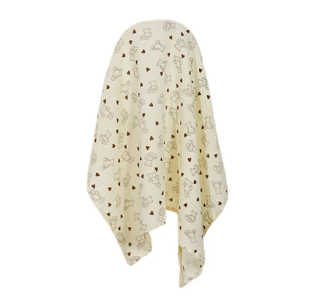 muyin Cotton Nursing Cover for Breastfeeding Soft & Breathable Privacy Feeding Scarf 100x60cm Baby Blanket for Outdoors Gift