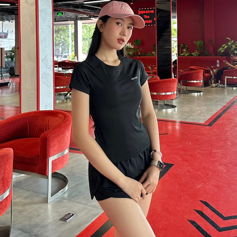 Áo Cộc Cổ Tròn MPG, 90 Degree Chất Liệu Thun Poly Tập Gym, Yoga, Aerobic Đường May 4 Kim 6 Chỉ ALITA Top Sport 8