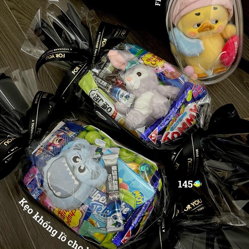 Kẹo khổng lồ màu đen tone Noel/tone nam dành tặng bạn bè, người thân...[tặng túi, thiệp, đèn nháy]