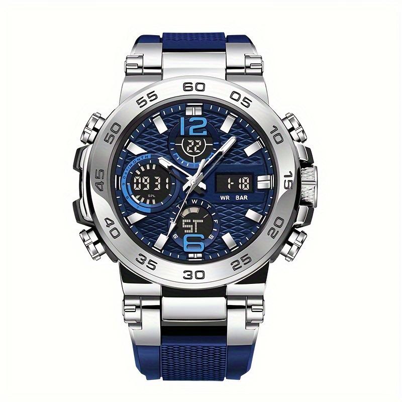 Sports Watch Fashion New Dual Display Multi-Function Silicone Luminous Sports Casual Waterproof Men's Watch 4