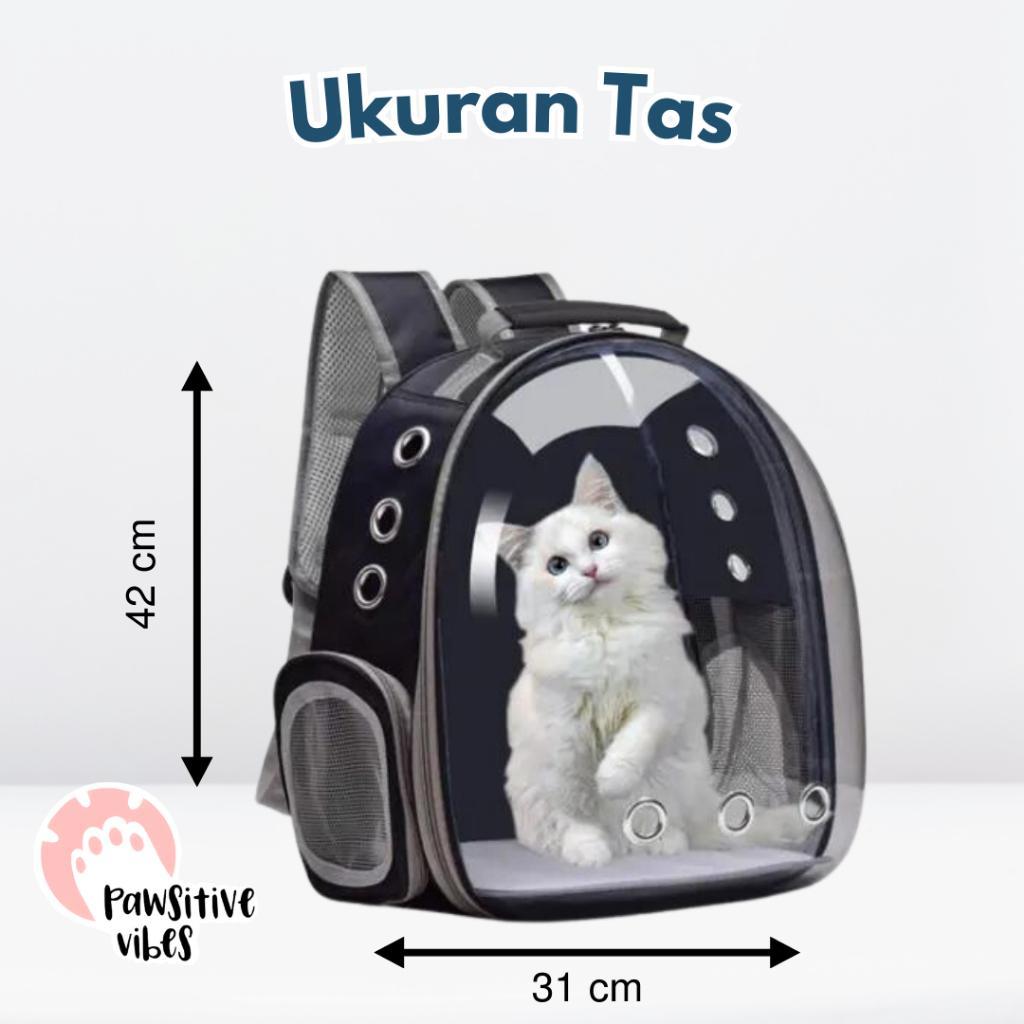 Pawsitive Vibes Tas Astronot Kucing Anjing Aksesoris Ransel Hewan Peliharaan Tas Travel Anabul Pet Travel Bag Transparan Material ABS & Transparent PC Ukuran 42 x 31 cm Diskon s.d. 50% maks Rp150k