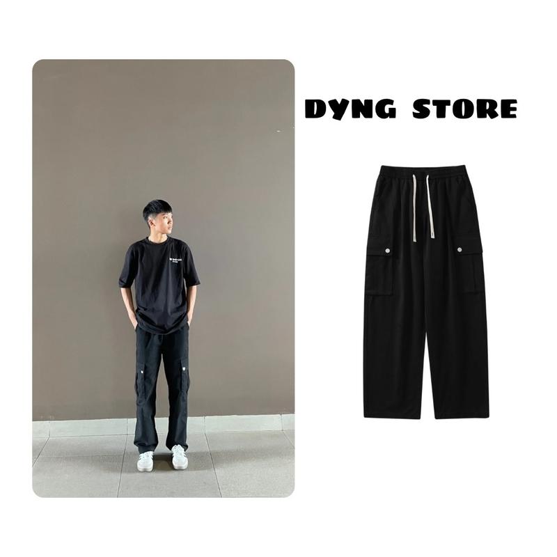 Quần Cargo Pant Kaki Túi Hộp Dáng Suông Nam Nữ [DYNG STORE]