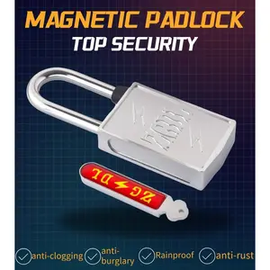 LOCK004 ZGDL Gembok Magnet Kunci Gantung Tanpa Lubang Penutup Anti Maling Kunci Pintu Harmonika Steel