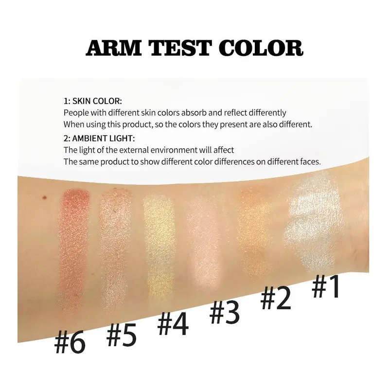 Highlighter Palette, 1 Box Three-Dimensional Flower Fine and Smooth Powder Highlighter, Universal Highlighter for Women & Girls 5